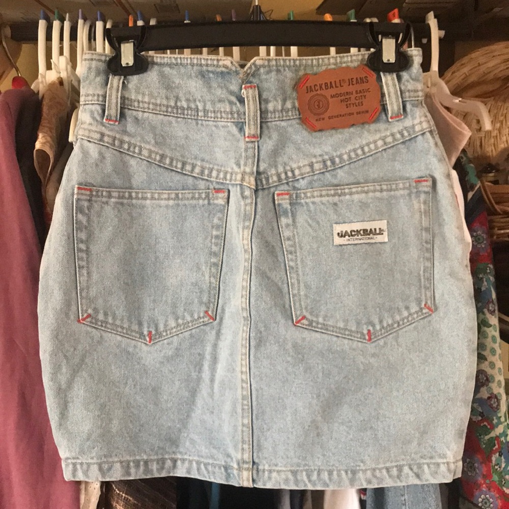 Vintage 80’s Jackball Jeans International Denim Skirt RARE!!